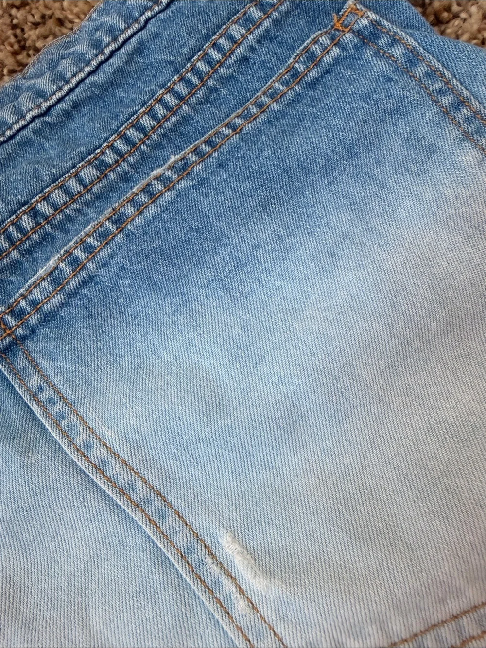 Ramy Brook Light Blue Ombre Frayed Denim Shorts - Picture 5 of 6